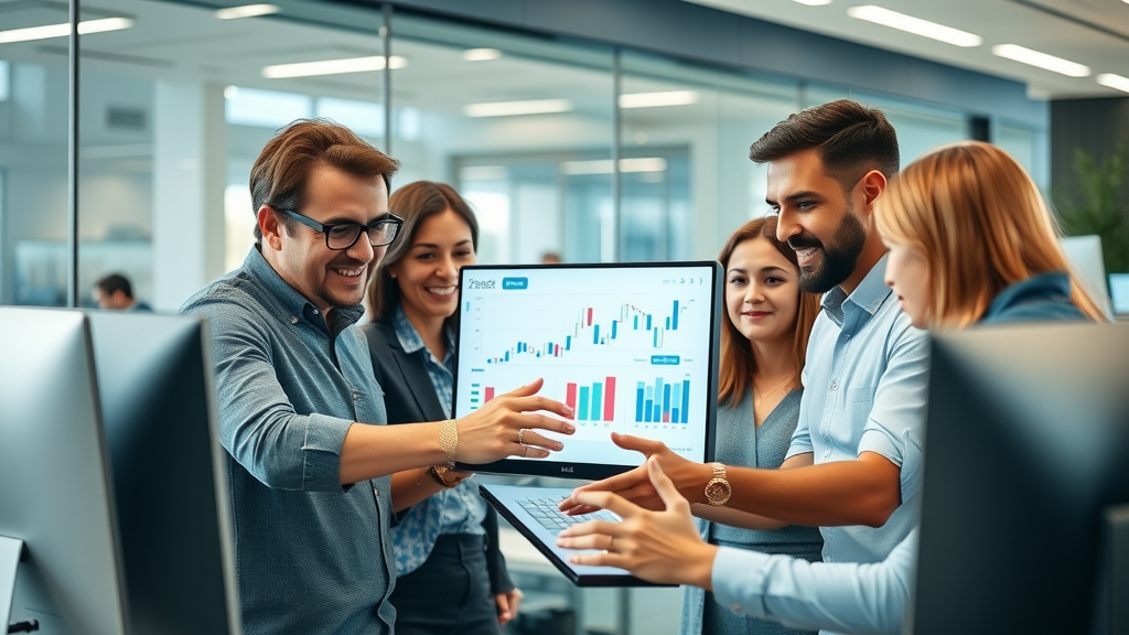 retargeting and remarketing digital marketing campaign strategy with business team