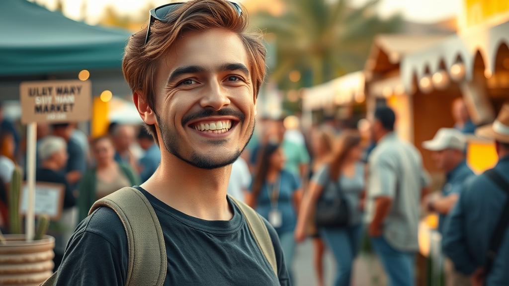 Charismatic local influencer at Phoenix community market, influencers: voices for your business
