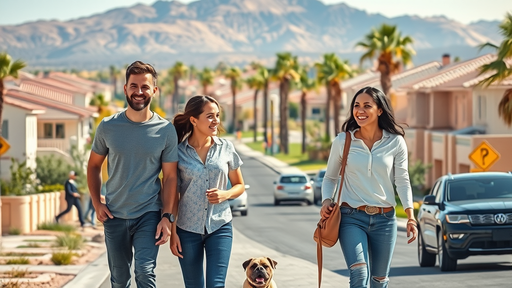 Trendy master-planned Las Vegas community—families and young professionals searching homes