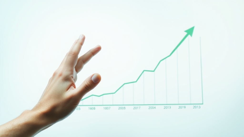 optimistic financial projection, line chart growth, acorn investing compound returns