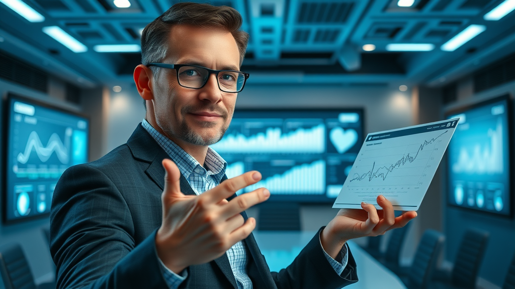 forward-thinking entrepreneur presenting data on local customer preferences innovation