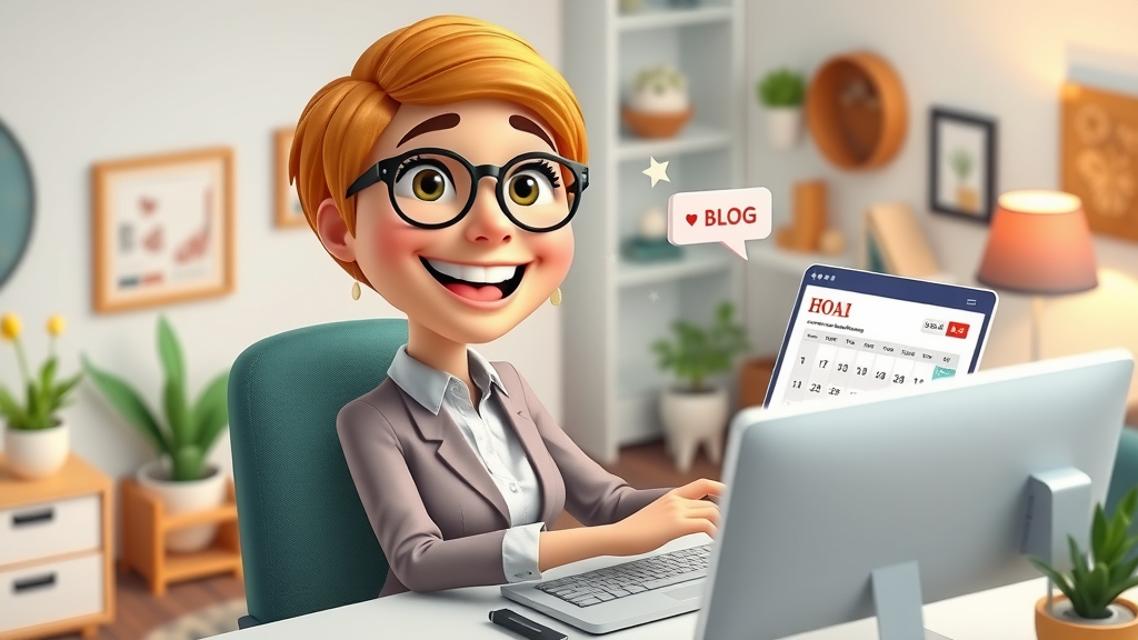 Community manager moderating blog and updating events calendar for HOA website