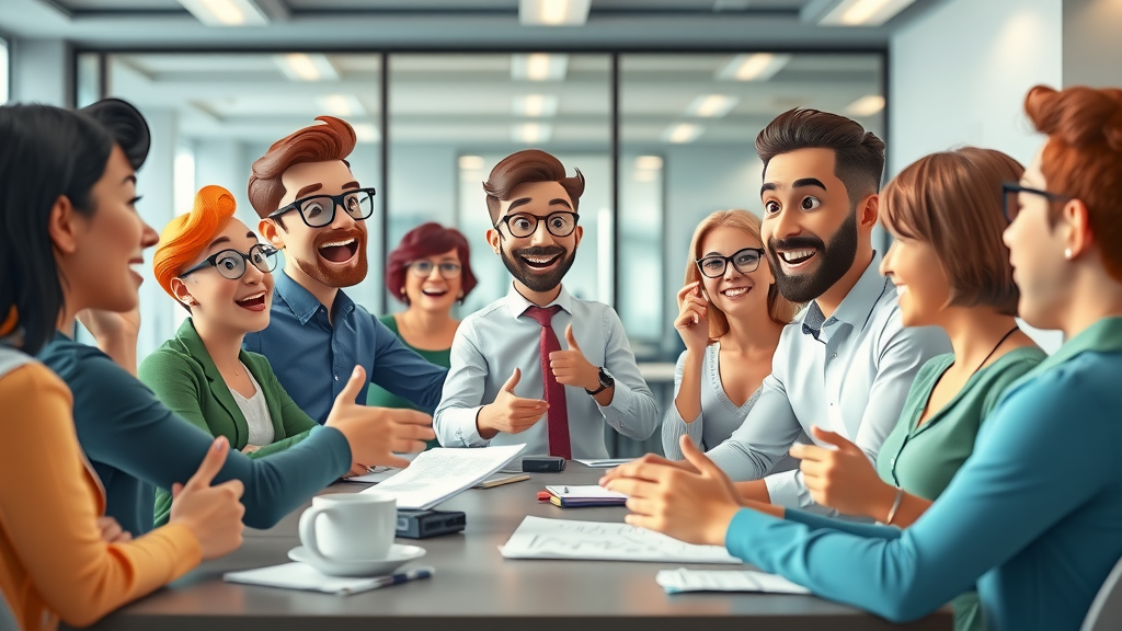 Motivating diversity and inclusion team workshop in an Australian multicultural office, manager leading engaged employees in learning and collaboration.