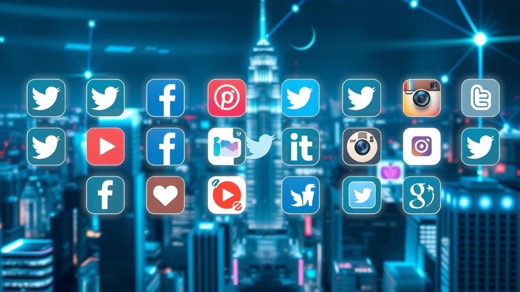 Array of social media and advertising platform logos, balanced, representing paid traffic sources for digital marketing strategy