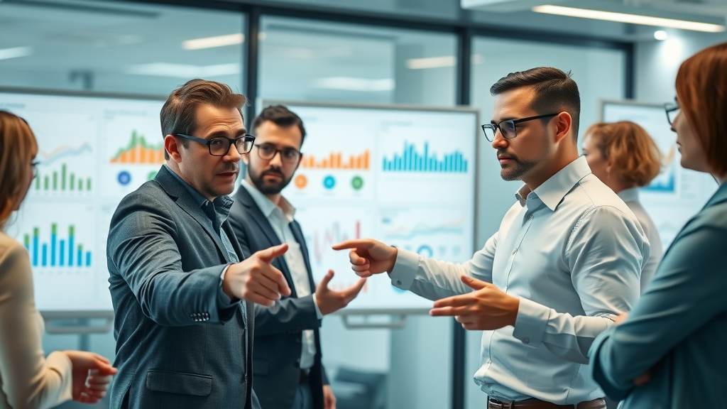 business analysts evaluating AI voice agent integration for business-ivr conversational solution using dashboard analytics