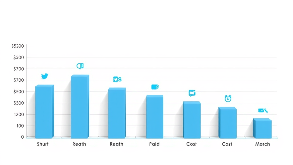 bar graph comparison of costs and reach across paid traffic sources for businesses