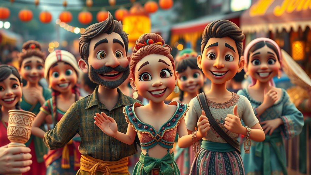 International travel USA - Diverse cultural festival with people enjoying dances and crafts