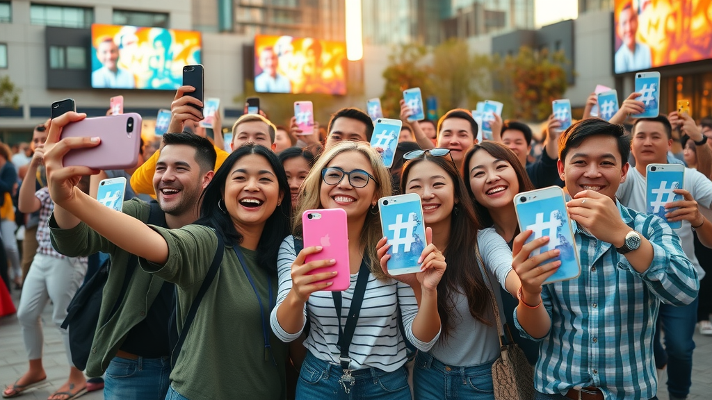 social media users engaging with hashtags for how to get found online without spending money on ads