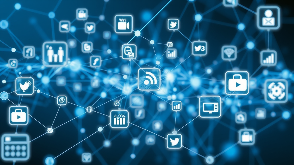 media channel strategy digital media integration network icons