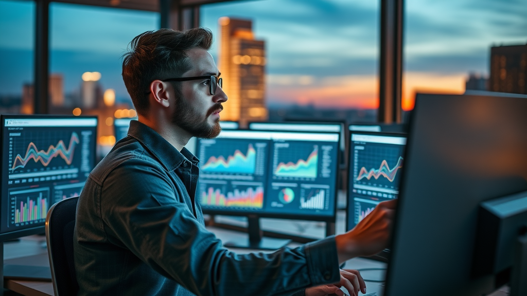 SEO specialist monitors website analytics and rankings for an Ohio small business with local traffic trends.
