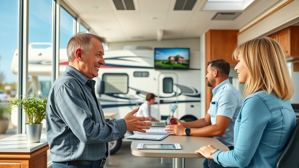 professional marketing efforts at modern RV park office reflecting rv park industry trends 2024