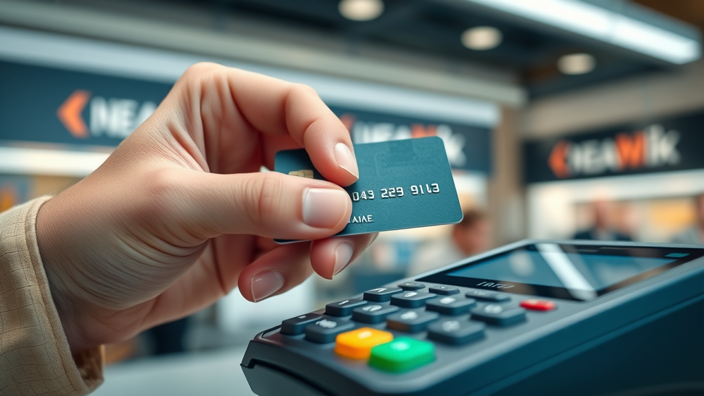 Hand inserting credit card for secure hard-to-place merchants credit card processing approval