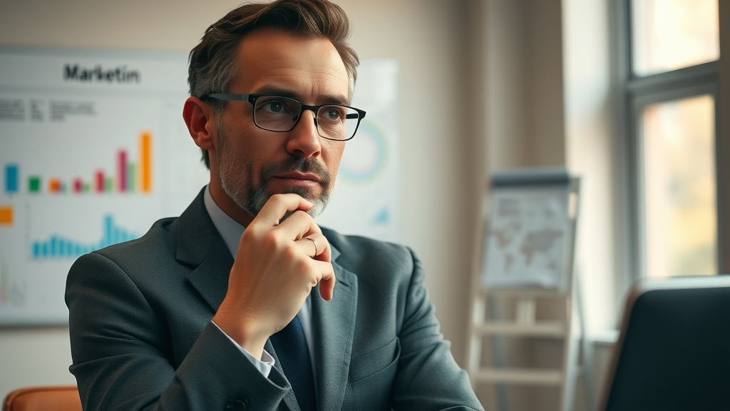 Thoughtful professional reflecting on misconceptions in building long-term trust with AI