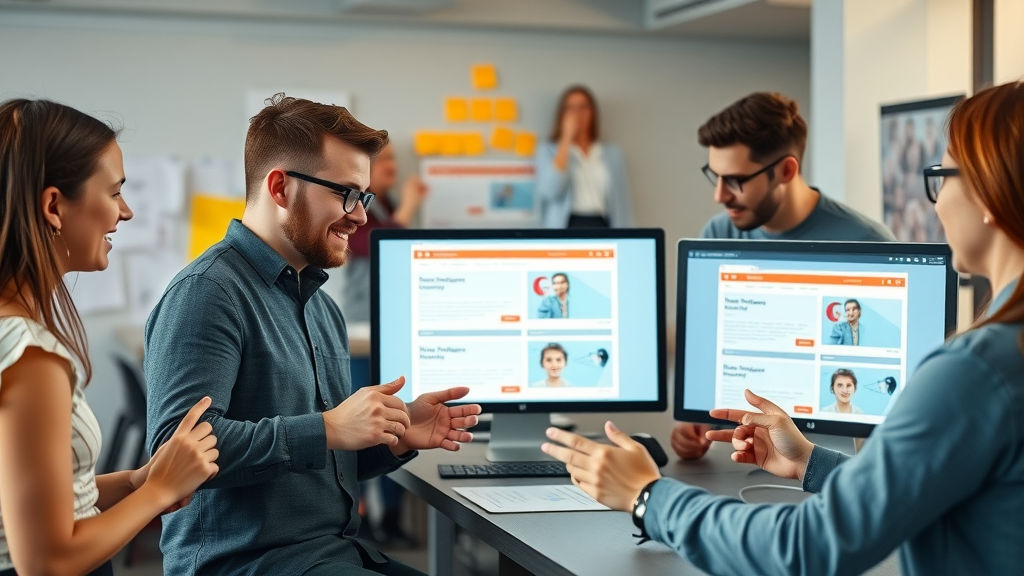 professional designer running A/B tests to improve site traffic conversion