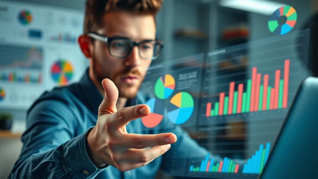 skilled marketer using audience segmentation graphs media marketing strategy