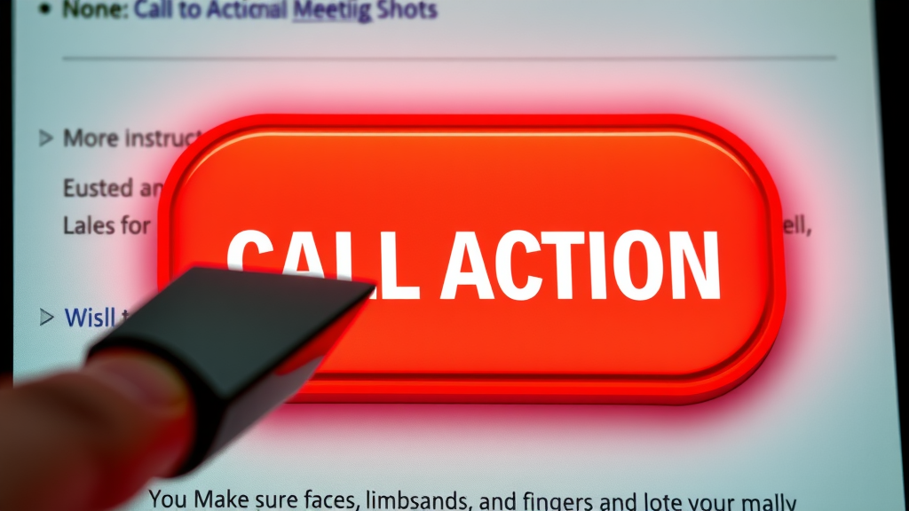 Close-up of a bold call-to-action button on an email marketing campaign, urgent and exciting, digital email client interface