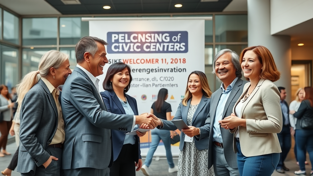 Nonprofit leaders and entrepreneurs connecting at community giving event