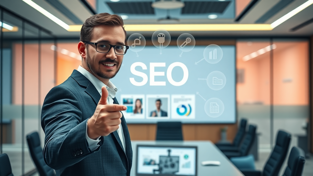 Designer presenting optimized images for google image search - photo optimization and seo ranking
