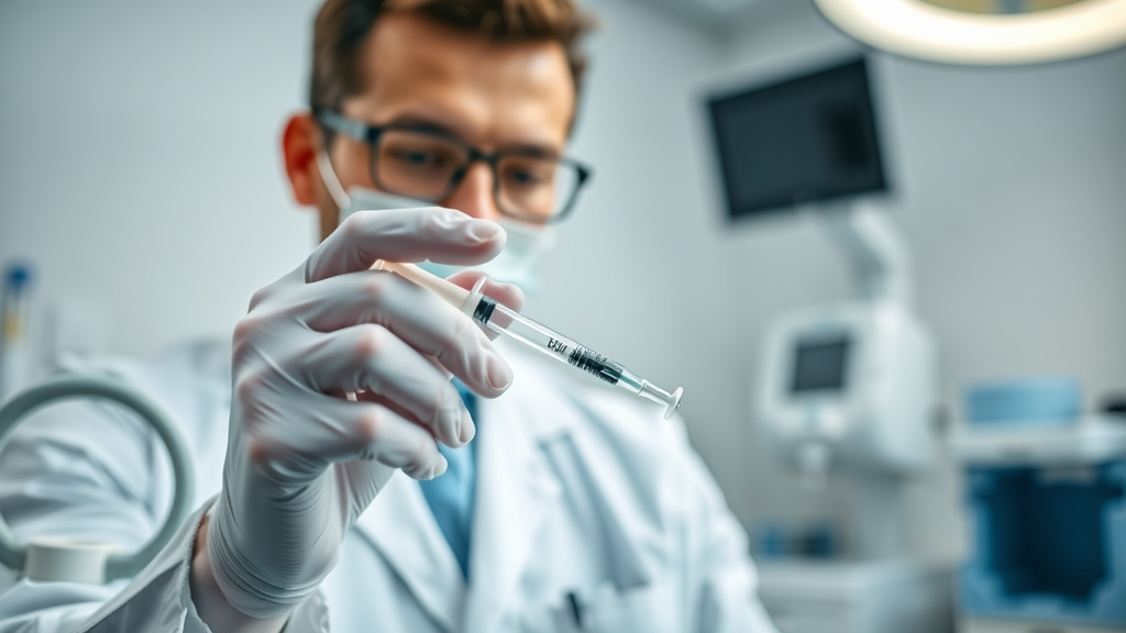 clinician preparing PRP injection for regenerative medicine joint and tissue repair Worcester County, MA