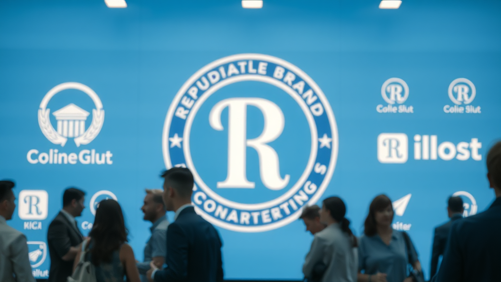 Reputable and iconic brand logo standing out among competitors, symbolizing strong brand awareness and trust