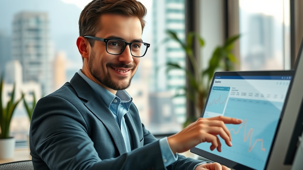 motivated business owner analyzing digital marketing dashboard, local seo techniques