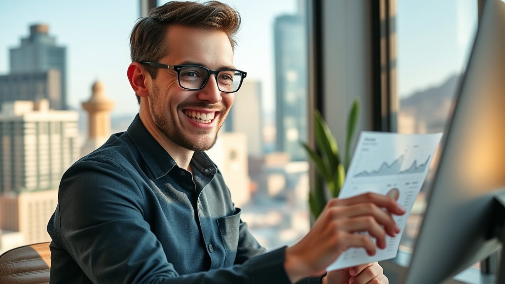 Marketer reviewing analytics for a successful email marketing campaign in Phoenix