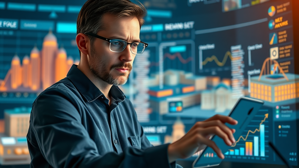 real estate analytics dashboard data scientist analyzing housing market trends using local market insights