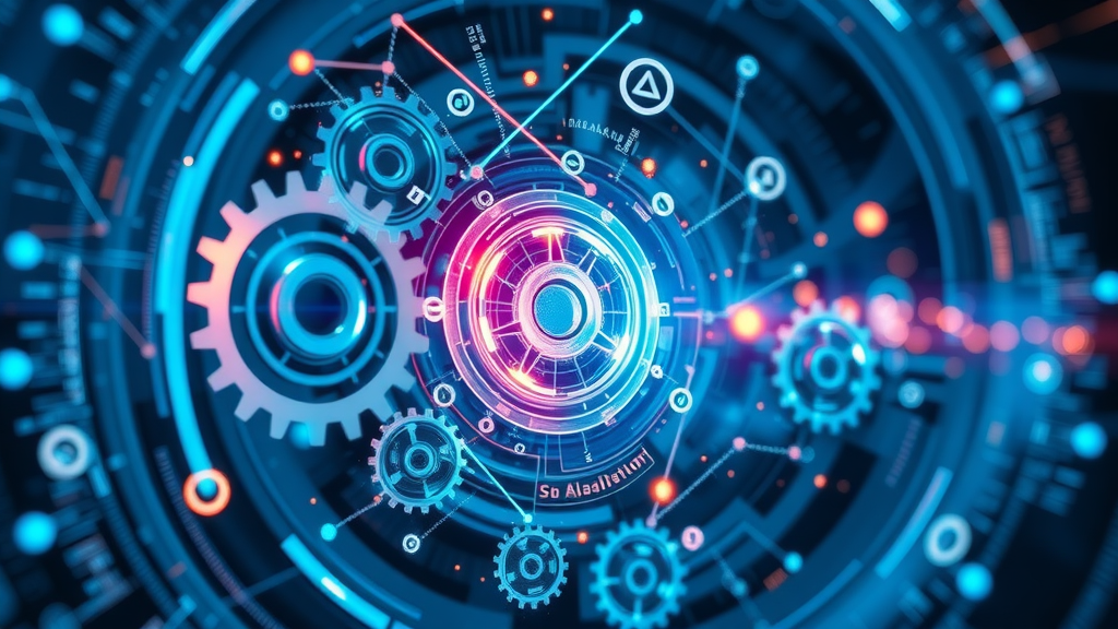 Abstract visualization of a search engine algorithm impacting SEO strategies