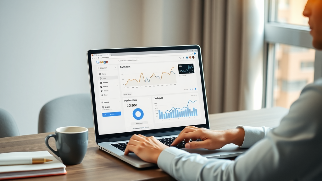 analyst using google search console for seo analytics