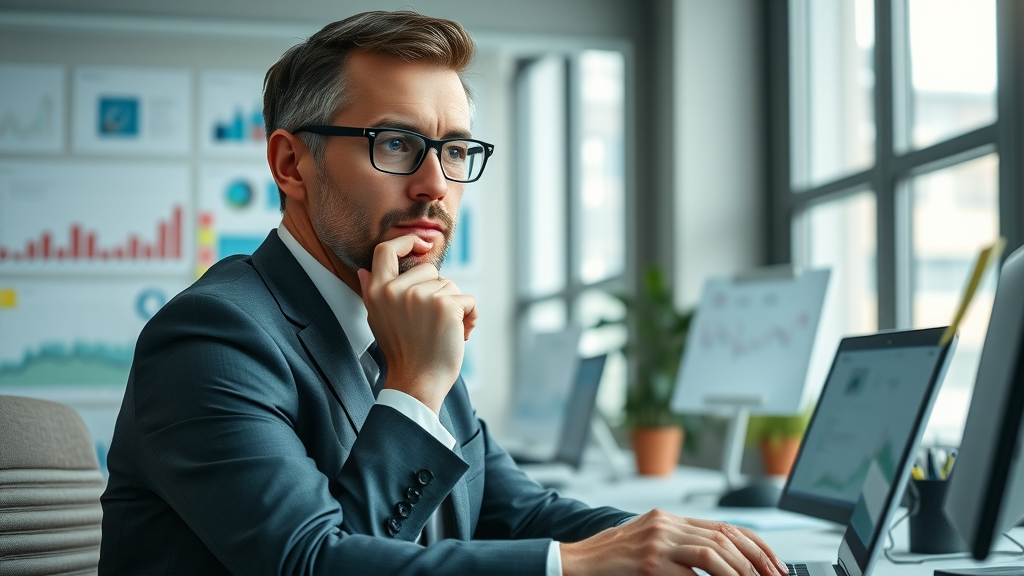 Insightful businessperson analyzing customer feedback how to write a blog post that answers real questions your customers are asking
