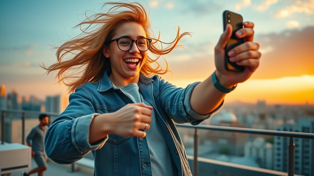 Gen Z influencer recording a short social media video, representing short-form video content marketing trend
