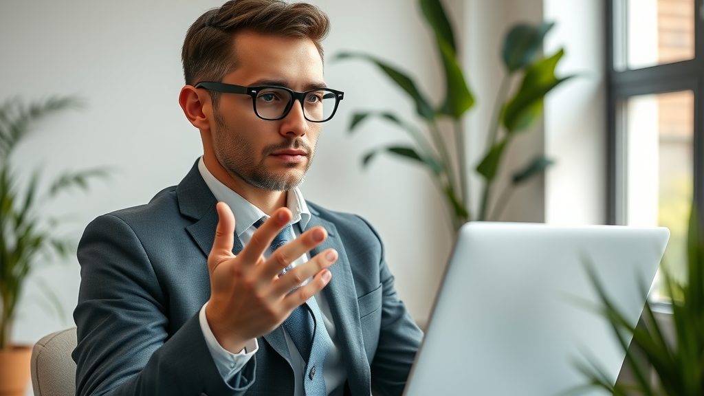 business professional presenting a home service website audit - what google looks for on a home service website