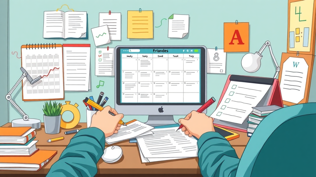 organized digital editorial calendar planning blog authority growth