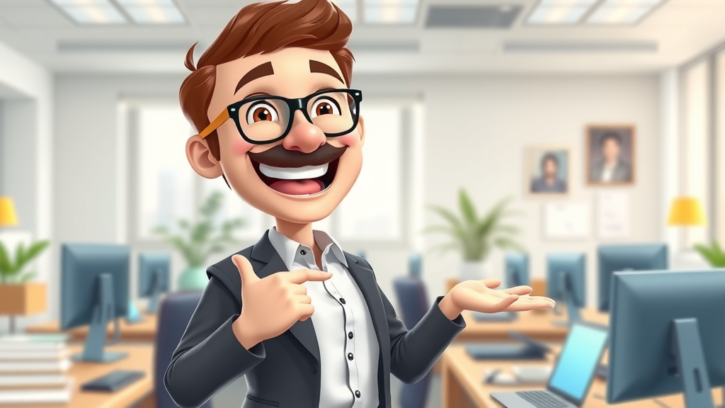 Lead generation expert presenting a digital marketing services lead funnel in a modern office