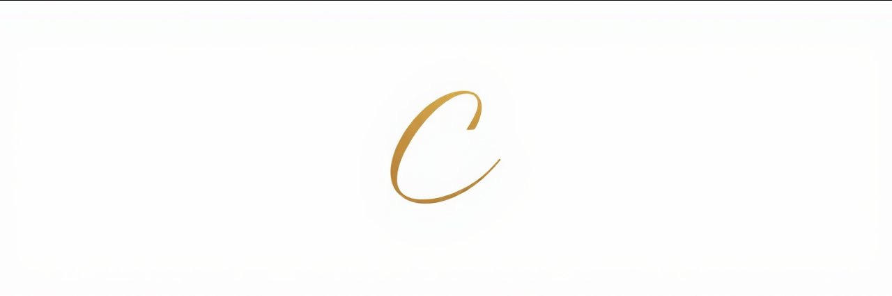 Minimalist cursive C logo for waxing Ocala, FL, clean white background