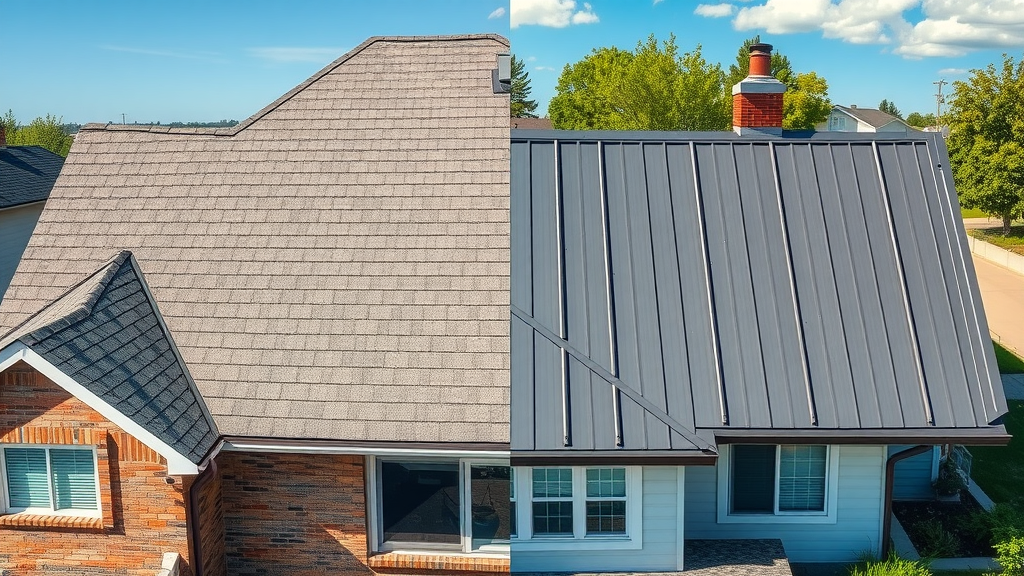 asphalt shingle roof vs metal roof comparison for roof installation