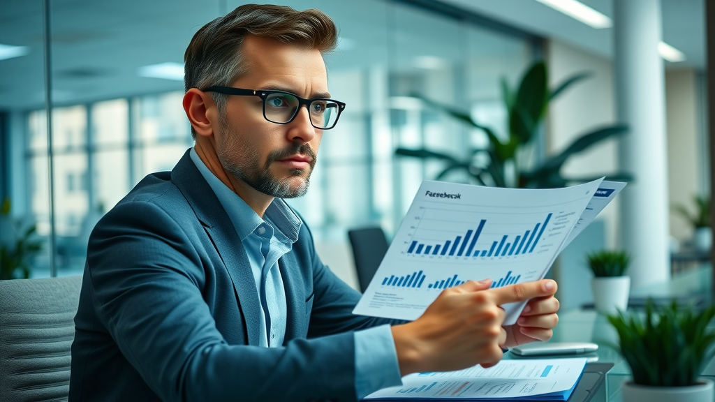 Facebook ad budget online advertising local businesses business manager reviewing performance charts