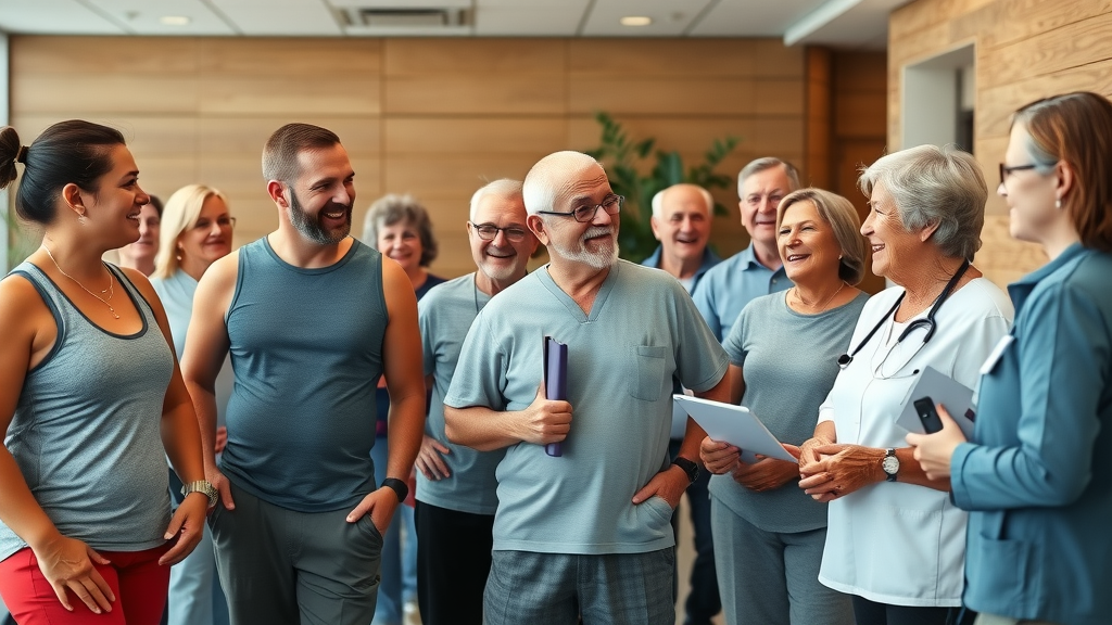 diverse group of athletes and seniors considering regenerative medicine joint repair Worcester County MA