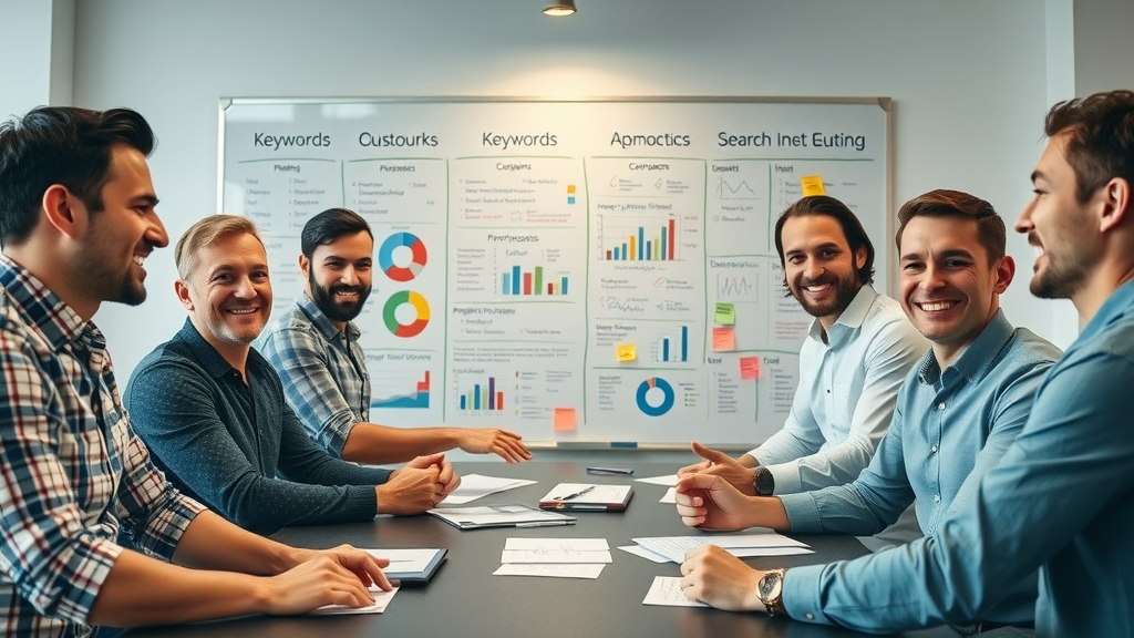 contractors collaborating to implement effective long-tail keyword SEO strategy