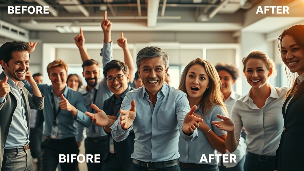 marketing team before and after transformation led by interim chief marketing officer, moving from chaos to high performance