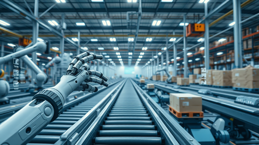 supply chain logistics for real estate home sales modern warehouse automated conveyor and dashboards