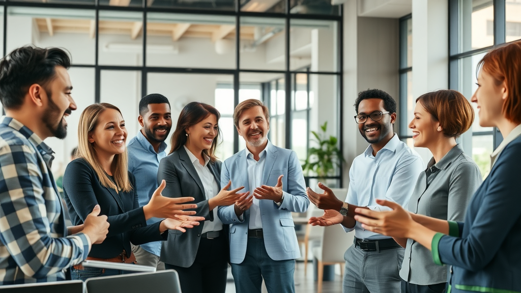 neurodiversity at work collaborative team office modern brainstorming session photorealistic lifelike