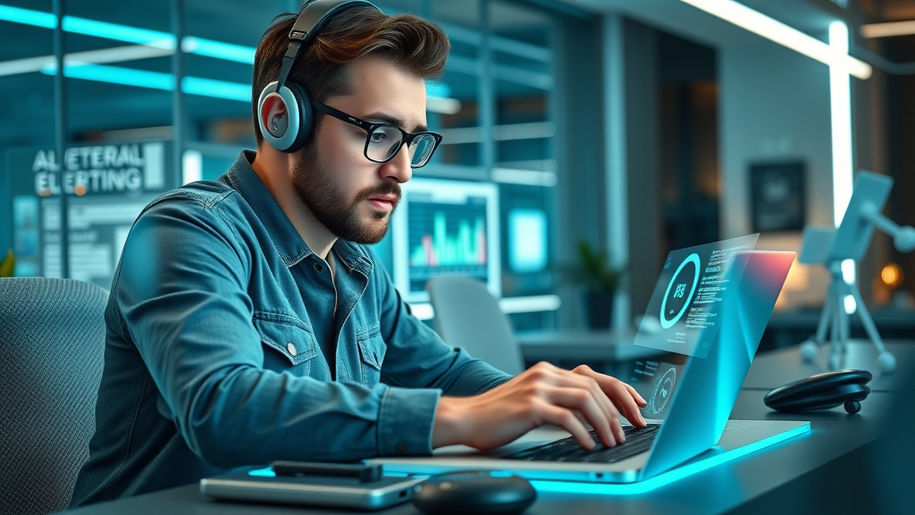 referral program software interface tech-savvy marketer exploring top options on modern laptop
