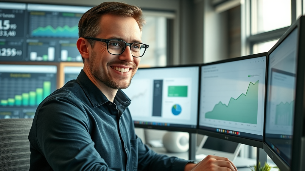 Google Ads campaigns professional marketer reviewing budgeting results on Google Ads graph