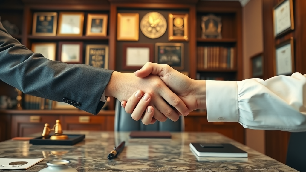 Successful commercial real estate law agreement between lawyer and client