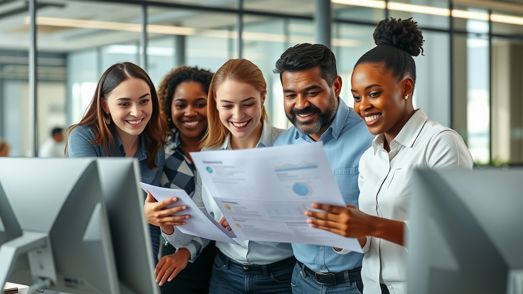 Effective customer engagement strategies with diverse team analyzing customer feedback