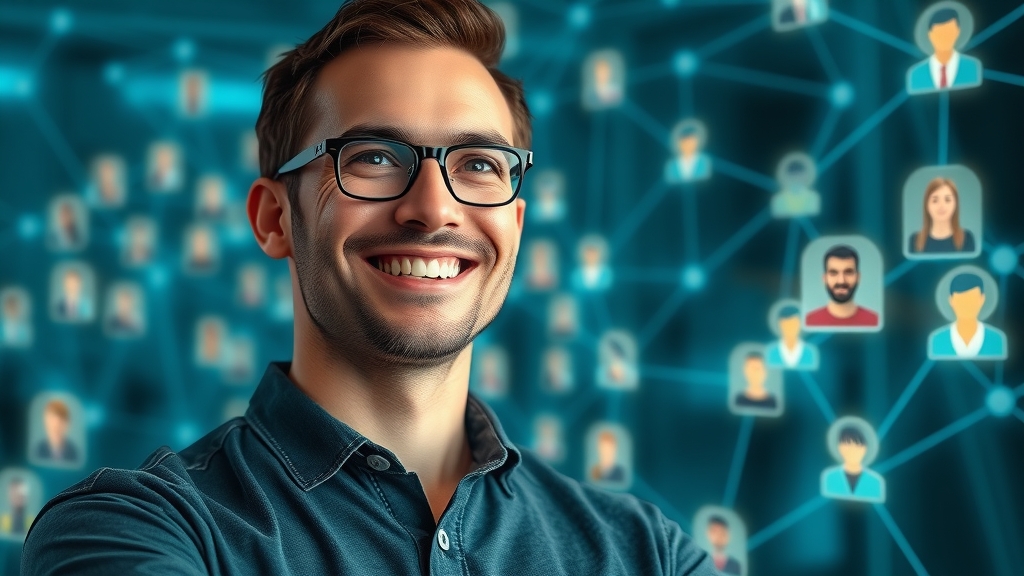 Forward-thinking entrepreneur nurturing long-term online community to build trust