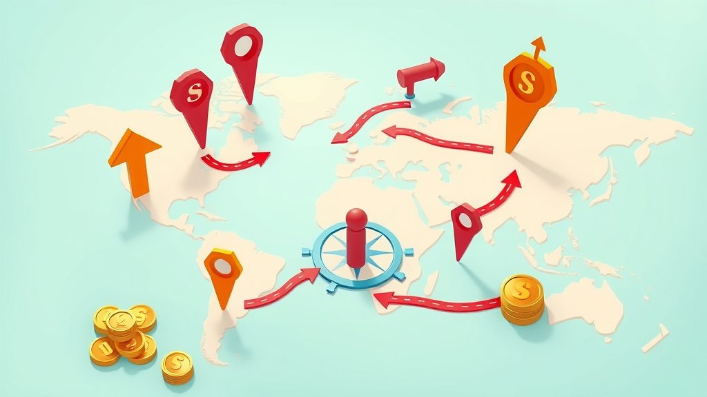 Creative business strategy map illustrating profit acceleration coaching routes to success