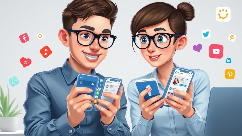 Professional comparing popular social media apps for best brand fit on a digital marketing dashboard