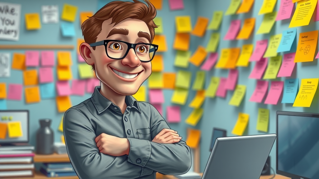 Organized marketer categorizing notes how to write a blog post that answers real questions your customers are asking